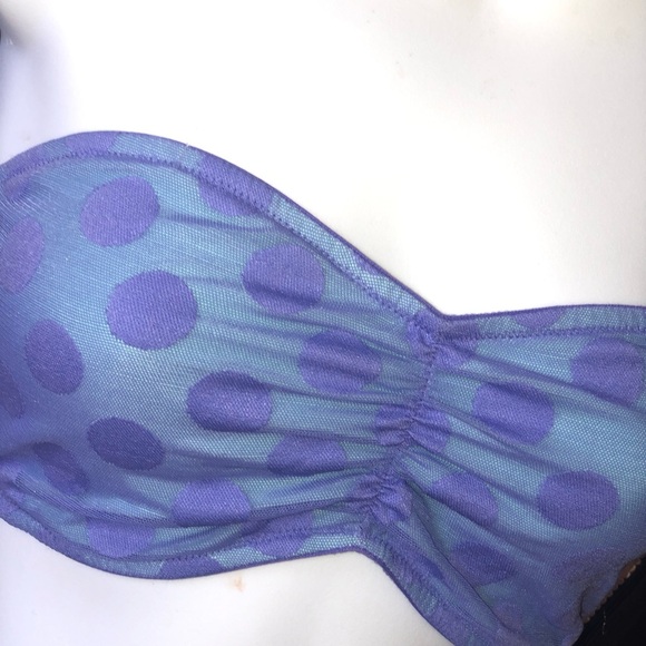 Pink Victoria Secret Polka Dot Bandeau Bralette - Picture 2 of 8